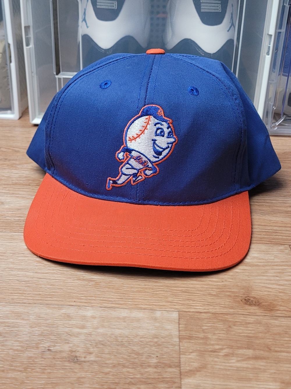 American Needle Mets Royal Blue Snapback Cap with Red Label